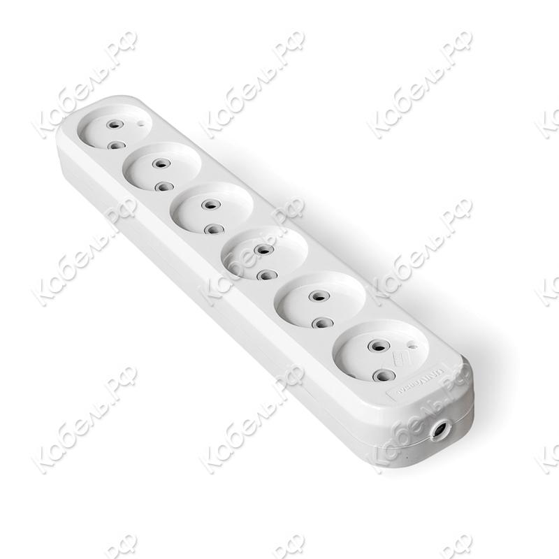 Изображение товара Колодка розеточная для удлинителя UNIVersal E206 6 гнезд АБС IP20