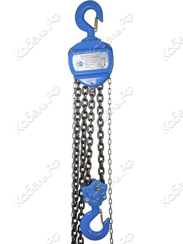 Изображение товара Таль ручная шестеренный TOR 1021830 модель G 5 тонн 6 метров р Russia