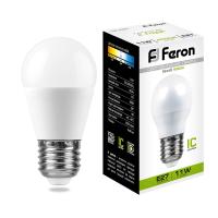 Лампа светодиодная LB-750 шар G45 E27 11W 4000K (10шт/уп) Feron 25950