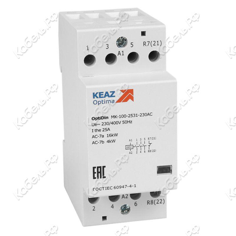 Изображение товара Контактор модульный КЭАЗ OptiDin MK-100-2540-230AC 321147