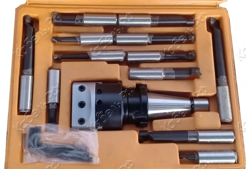 Изображение товара Головка расточная (с набором расточных резцов из 12 шт) конус ISO30 Stalex 251020