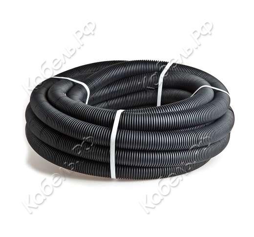 Изображение товара Труба гофрированная ПВД 40мм легкая черный Рувинил 34000Ч