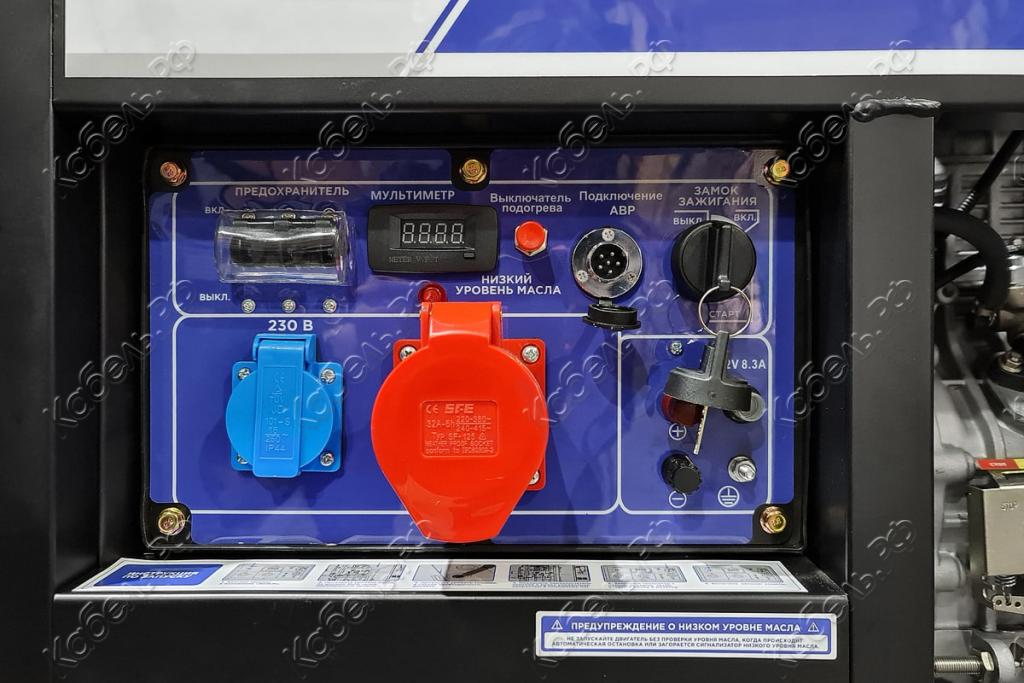 Изображение товара Дизельный генератор SDG 9000EH3A ТСС 8.0 кВт трехфазный мобильный