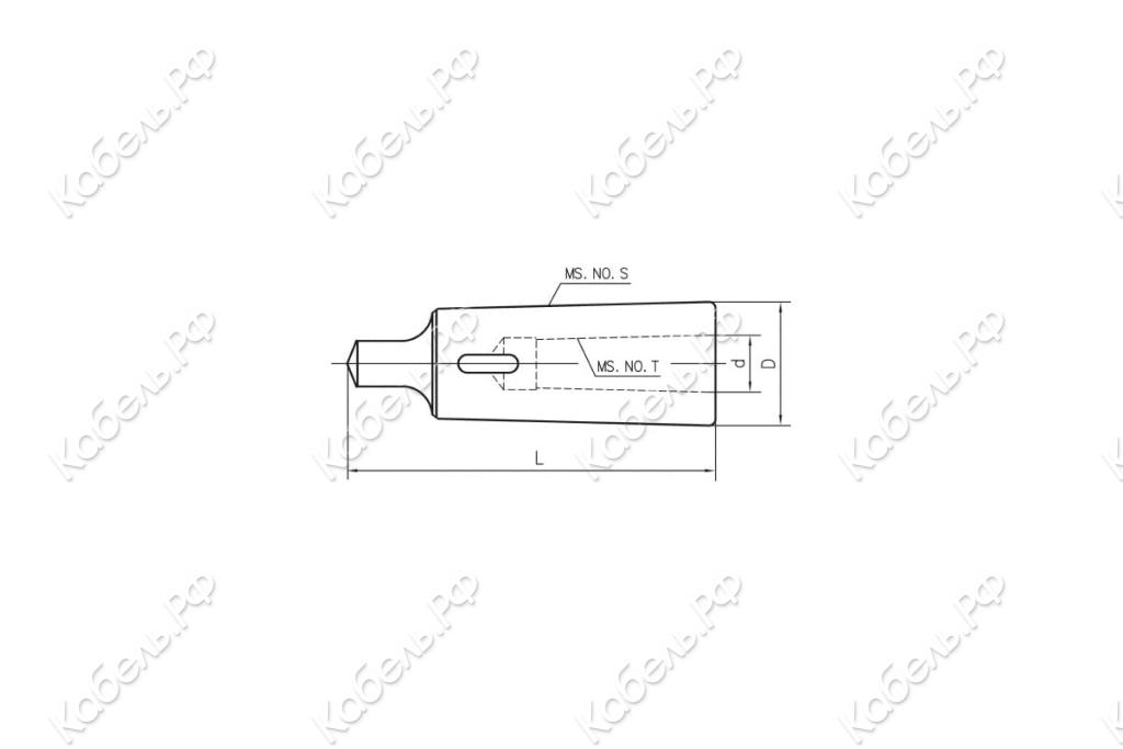 Изображение товара Втулка переходная КМ 6/2 с лапкой SOVIS 16691 для станков и крепления инструментов