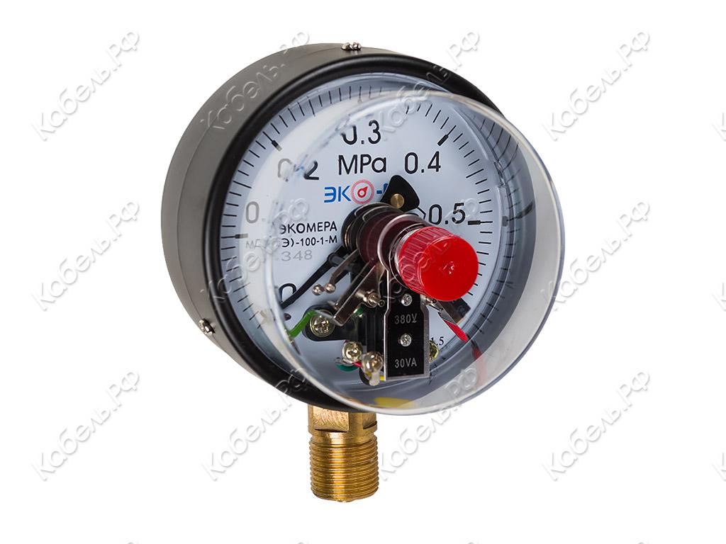 Изображение товара Манометр электроконтактный МД02(Э) (0-1,6МПа) резьба G1/2 Д=100мм кл.т. 1,5 Экомера