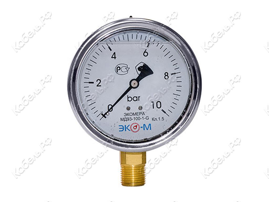 Изображение товара Манометр виброустойчивый МД93 0-6бар G1/2 нержавеющая сталь IP 65