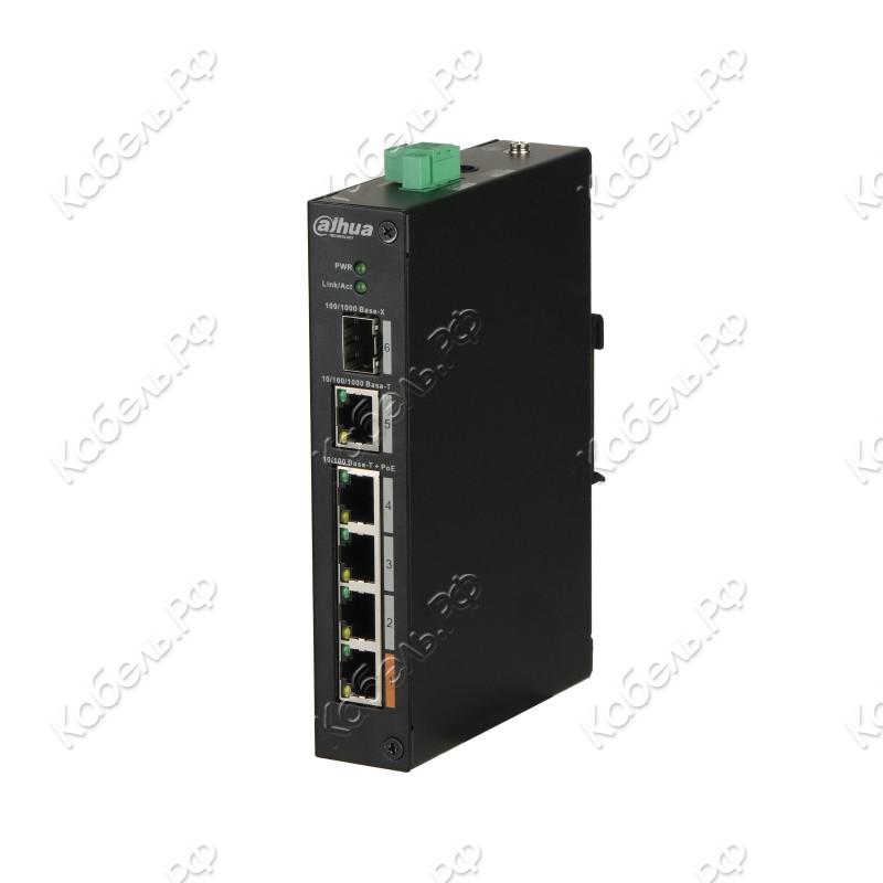 Изображение товара Неуправляемый коммутатор DH-PFS3106-4ET-60 Dahua 5 портов для дома и офиса