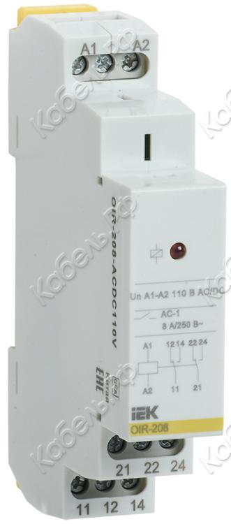 Изображение товара Промежуточное реле OIR 2 конт 8А 110 В AC/DC IEK OIR-208-ACDC110V