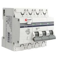 Дифференциальный автомат АД-32 3P+N 40А/300мА (хар. C, AC, электронный, защита 270В) 4,5кА EKF DA32-40-300-4P-pro