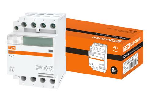 Изображение товара Контактор модульный КМ63/4-40 3НО; 1НЗ TDM Electric SQ0213-0019