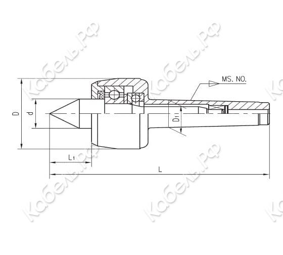 Изображение товара Центр вращающийся высокоточный для ЧПУ КМ2 (0,005 мм) 604Н/102 SOVIS 12680