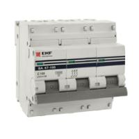 Автоматический выключатель 3P 31,5А (D) 10kA ВА 47-100 EKF mcb47100-3-31.5D-pro