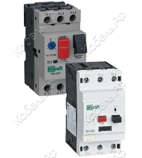 Изображение товара Автоматический выключатель защиты двигателя ВА-431 3P 13-18А 15кА DEKraft