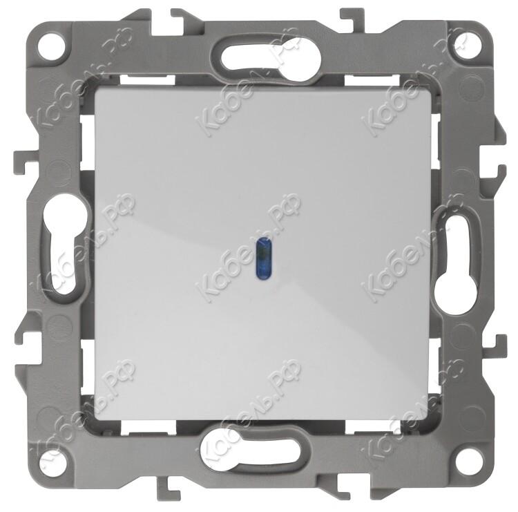 Изображение товара Выключатель 12-1102-01 1-клавишный с индик. 10АХ-250В белый ЭРА Б0014633