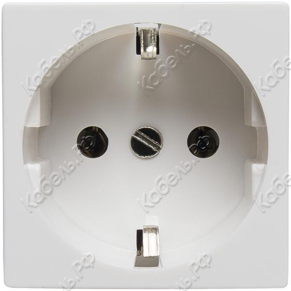 Изображение товара Розетка электрическая 2К+З белая без шторок SPL 200001