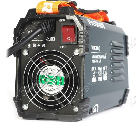 Изображение товара Аппарат сварочный инверторный MMA PATRIOT WM200D 200мм 9100 Вт