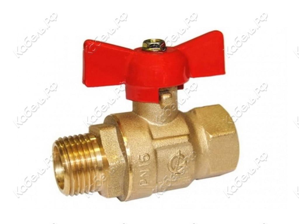 Изображение товара Кран шаровой латунный Крепыш 331 Ду 20 Ру16 полнопроходной ГАЛЛОП