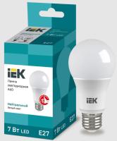 Лампа светодиодная LED 7вт E27 4000К ECO (10шт/уп) IEK LLE-A60-7-230-40-E27