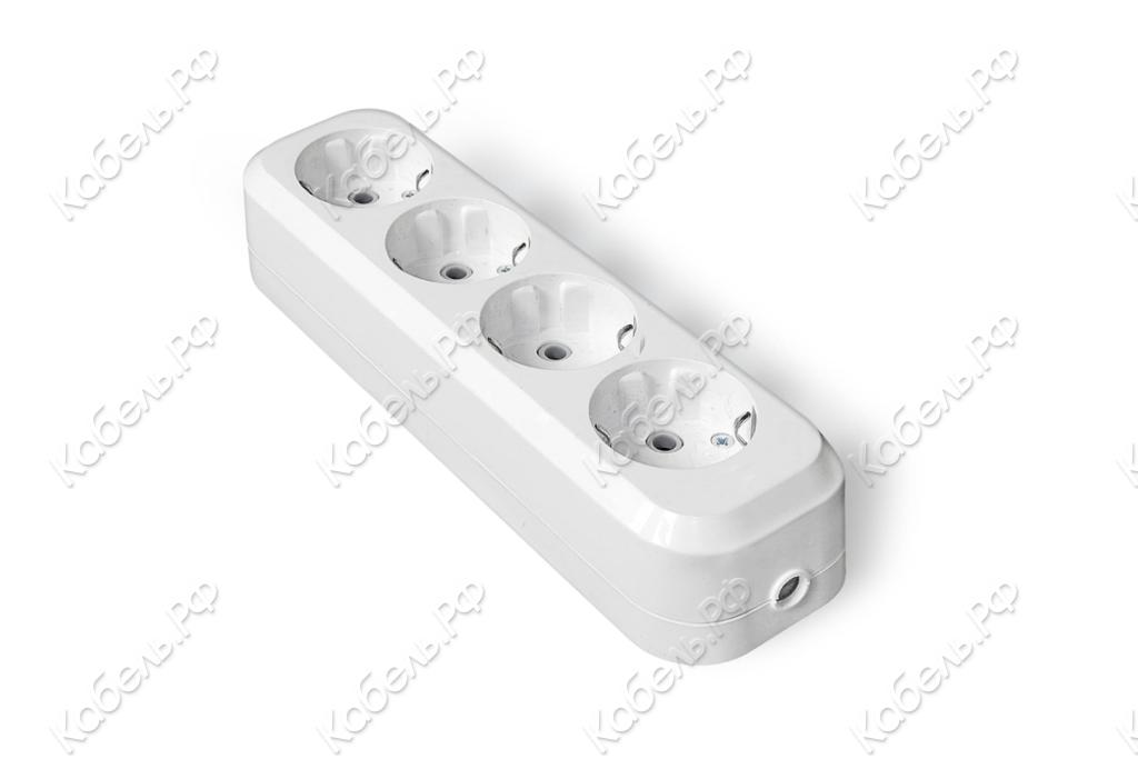 Изображение товара Колодка розеточная для удлинителя UNIVersal ИОНЫЧ 4 гнезда пластиковая с заземлением