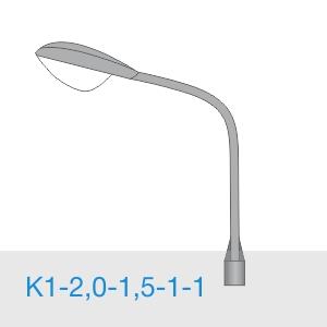 Изображение товара Кронштейн однорожковый К1-2-0-1-5-1-1 для освещения, Россия