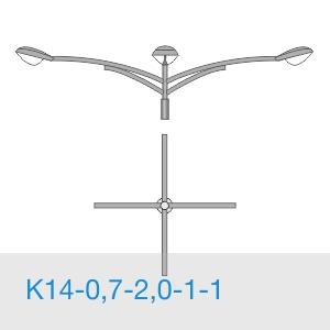 Изображение товара Кронштейн К14-0,7-2,0-1-1 для освещения оцинкованный надежный четырехрожковый Изображение товара Кронштейн К14-0,7-2,0-1-1 для освещения оцинкованный надежный четырехрожковый