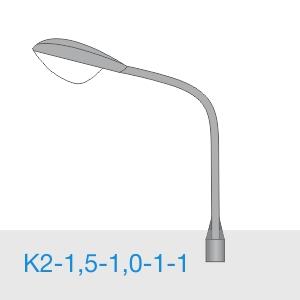 Изображение товара Кронштейн К2-1,5-1,0-1-1 однорожковый консольный для освещения Россия