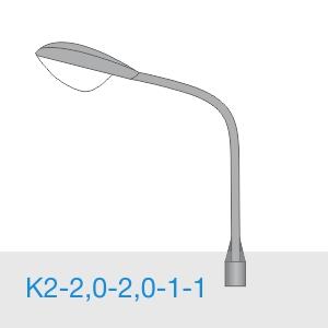 Изображение товара Кронштейн К2-2,0-2,0-0-1 для опор освещения оцинкованный Россия