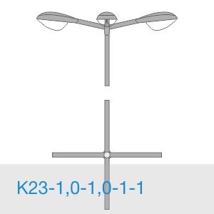 Изображение товара Двухрожковый настенный кронштейн К23-1,0-1,0-1-1 для освещения Россия