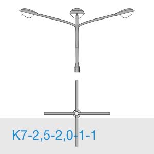 Изображение товара Кронштейн К7-2,5-2,0-1-1 для освещения 4 рожка, Россия