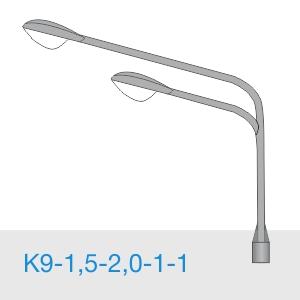 Изображение товара Кронштейн К9-1,5-2,0-1-1 двухрожковый консольный для освещения Россия