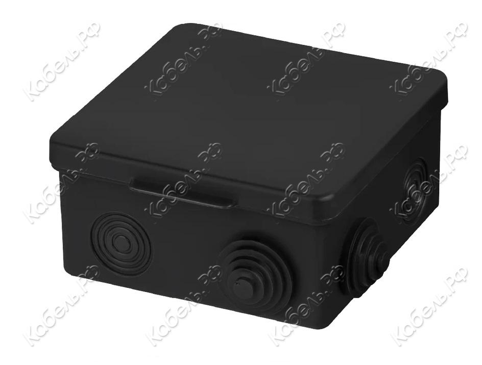 Изображение товара Коробка распаячная TDM Electric ОП 80х80х50мм IP54 7вх. черный SQ1401-0912
