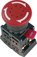 Кнопка AE-22 "Грибок" с фиксацией красный d22мм 230В 1з+1р TDM Electric SQ0704-0018