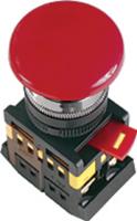 Кнопка AELA-22 "Грибок" красный d22мм неон/230В 1з+1р TDM Electric SQ0704-0013