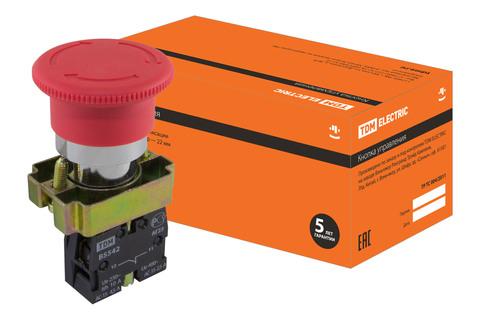 Изображение товара Кнопка BS542 "Грибок" аварийная с фиксацией поворотная красныйTDM Electric SQ0704-0052