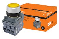 Кнопка MP1-21Y(LED) в сборе d22мм/220В 1з+1р желтая TDM Electric SQ0747-0015