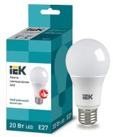 Светодиодная лампа A60 20Вт 230В 4000К E27 (10шт/уп) IEK LLE-A60-20-230-40-E27