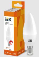 Лампа светодиодная LED 5вт E14 3000К матовая свеча ECO (10шт/уп) IEK LLE-C35-5-230-30-E14