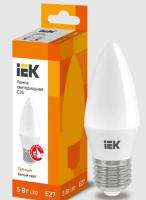 Лампа светодиодная LED 5вт E27 3000К матовая свеча ECO (10шт/уп) IEK LLE-C35-5-230-30-E27