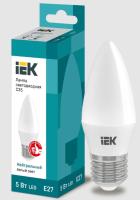 Лампа светодиодная LED 5вт E27 4000К матовая свеча ECO (10шт/уп) IEK LLE-C35-5-230-40-E27