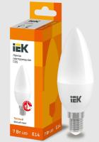 Лампа светодиодная LED 7вт Е14 3000К матовая свеча ECO (10шт/уп) IEK LLE-C35-7-230-30-E14