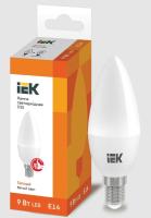 Лампа светодиодная LED 9вт Е14 3000К матовая свеча ECO (10шт/уп) IEK LLE-C35-9-230-30-E14