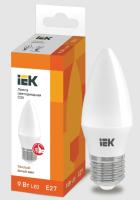 Лампа светодиодная LED 9вт Е27 3000К матовая свеча ECO (10шт/уп) IEK LLE-C35-9-230-30-E27