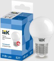 Лампа светодиодная LED 9вт Е27 6500К матовый шар ECO (10шт/уп) IEK LLE-G45-9-230-65-E27