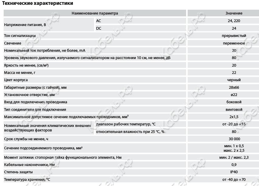 Изображение товара Сигнализатор звуковой AD22-22M/r31 d22 мм (LED) индикация 220В AC красный TDM Electric SQ0746-0004