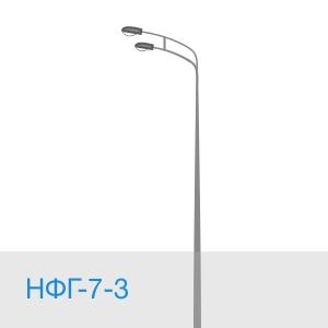 Изображение товара Опора НФГ-7-3 фланцевая граненая для уличного освещения сталь 7 м