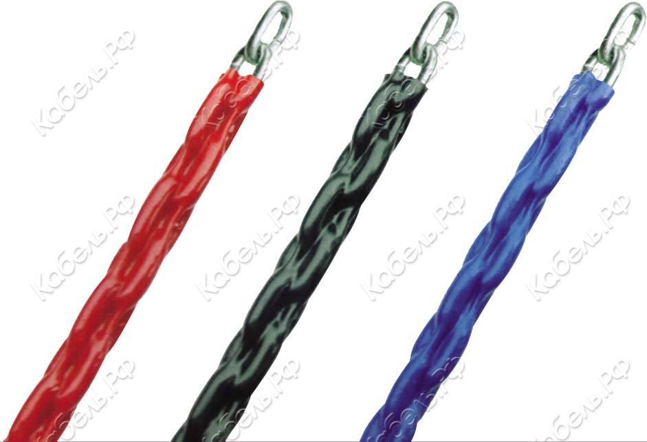 Изображение товара Цепь стальная в ПВХ оболочке d6 мм для ограждений и промышленных нужд