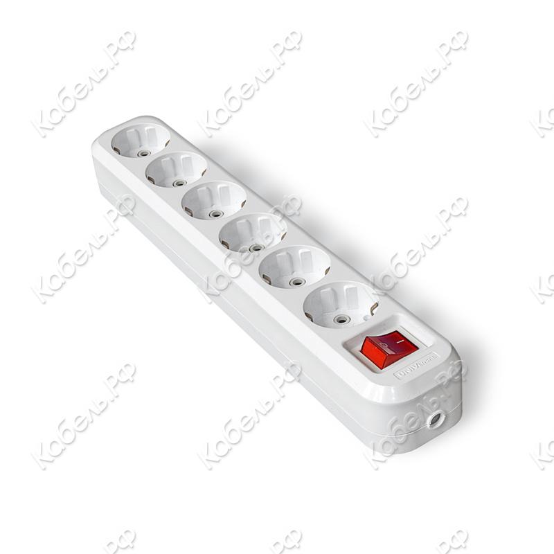 Изображение товара Колодка розеточная для удлинителя UNIVersal S306 6 гнезд с выключателем