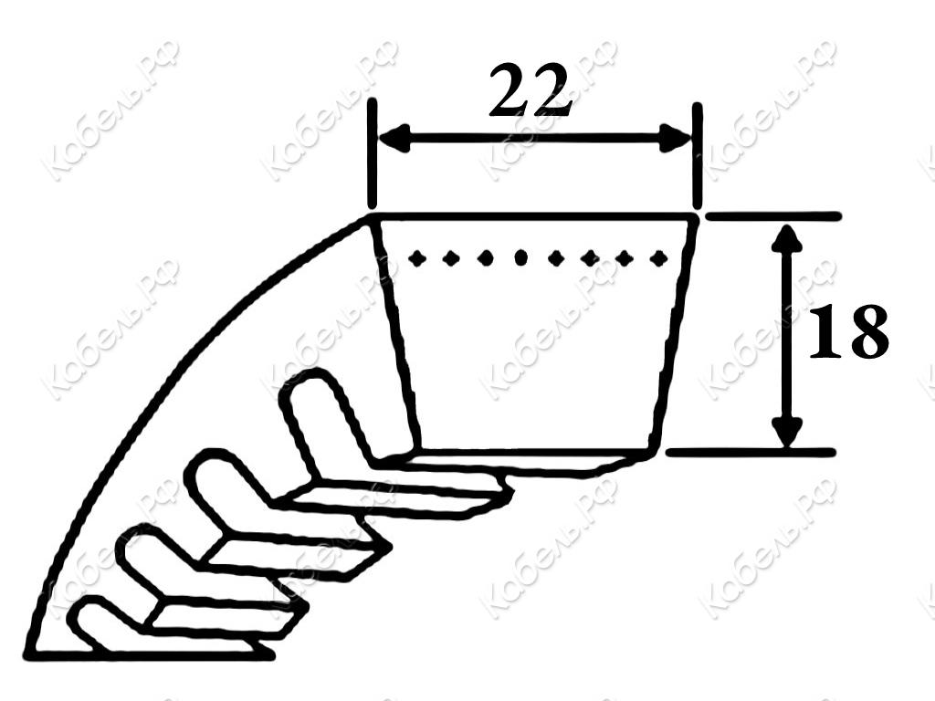 Изображение товара Клиновой узкий усиленный ремень XPC 3550 SWR Германия