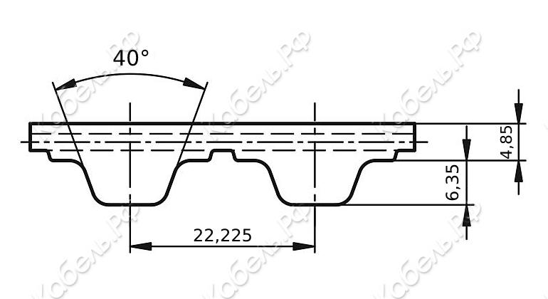 Изображение товара Ремень зубчатый 1260 XH SIT для вентиляторов насосов и станков