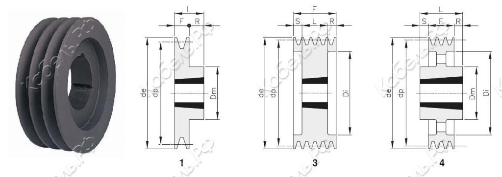 Изображение товара Шкив клиновой SPC 3х1250 (TB 5050) BEA